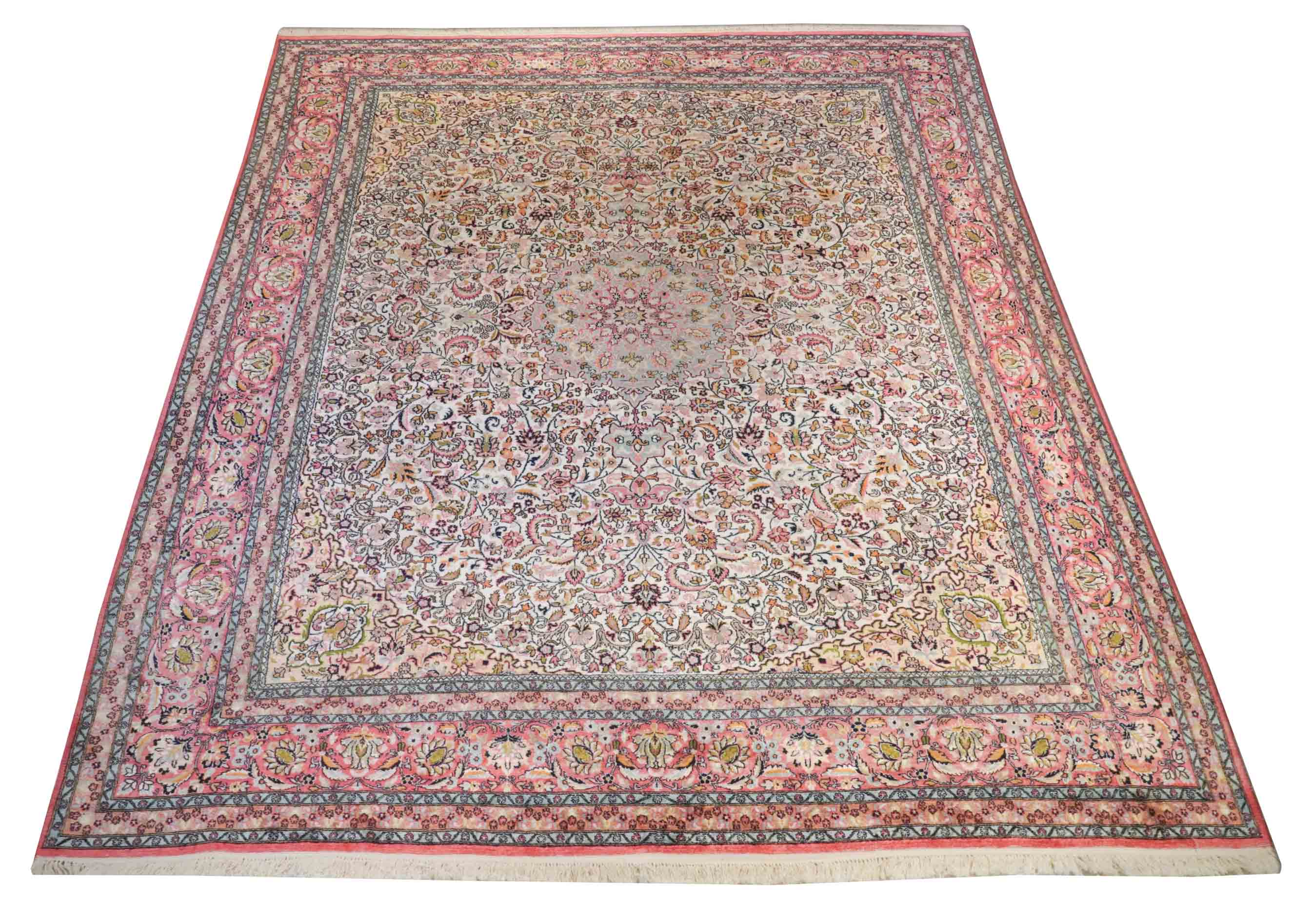 Kaschmir Teppich aus merzerisierter Baumwolle | 310 cm x 243 cm | Nr. Z-4347