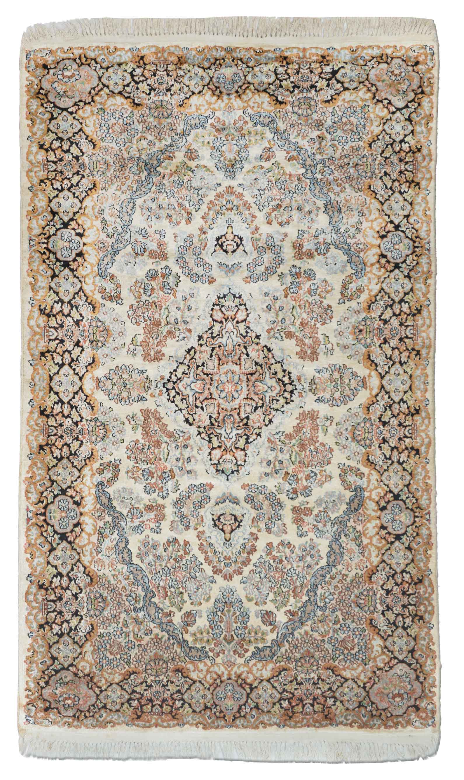 Kaschmir Teppich aus reiner Seide | 197 cm x 118 cm | Nr. Z-4494