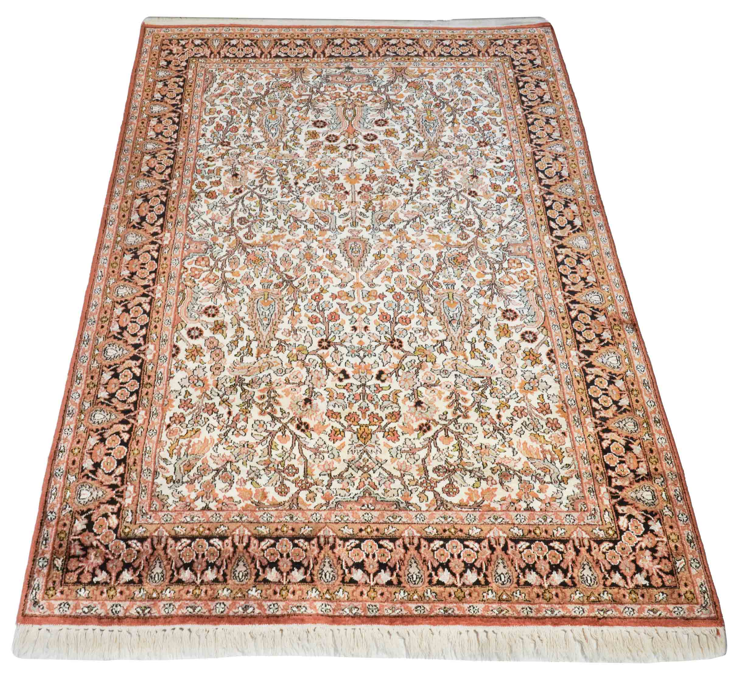 Kaschmir Teppich aus reiner Seide | 183 cm x 122 cm | Nr. Z-4495