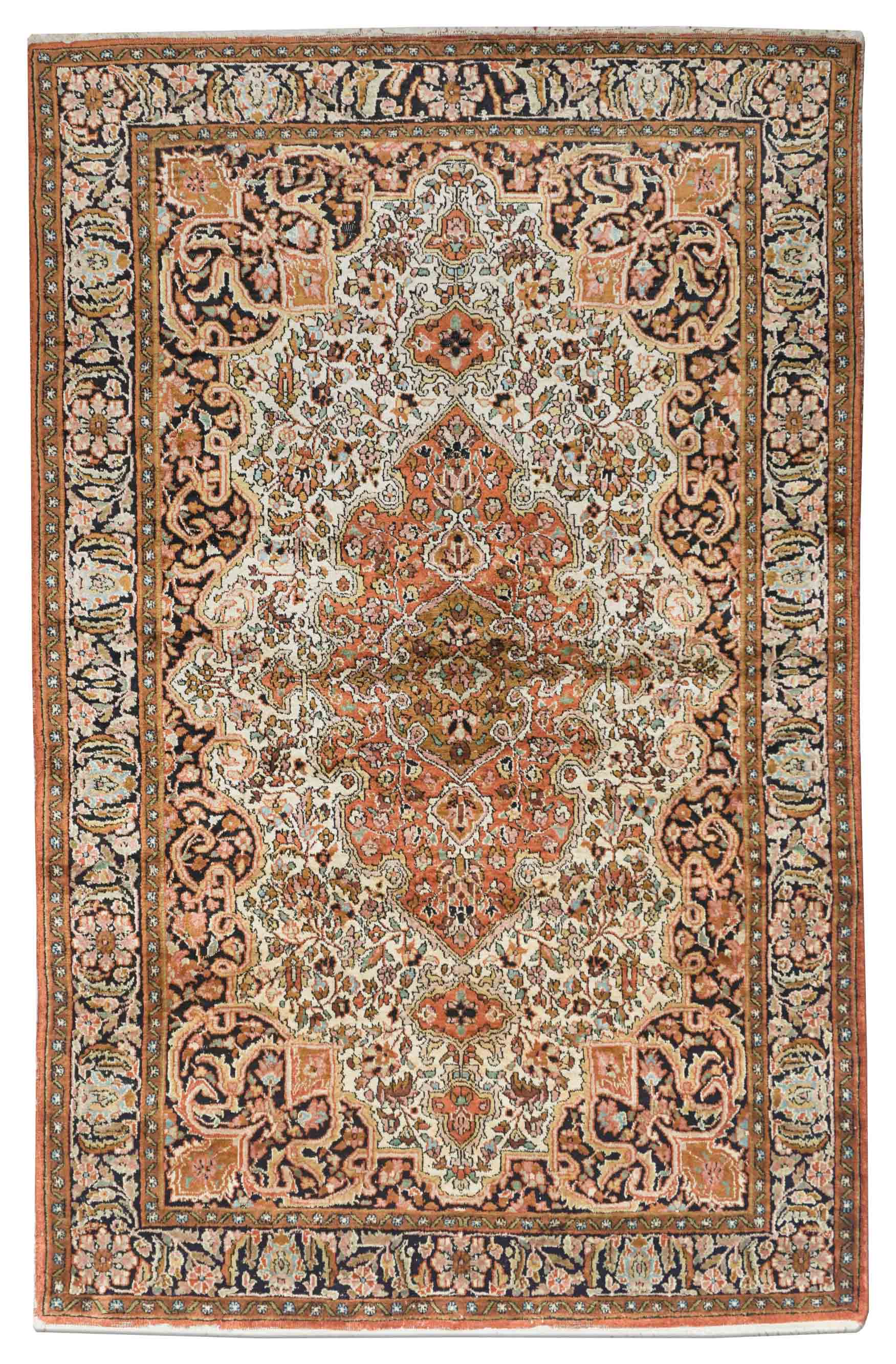 Kaschmir Teppich aus reiner Seide | 188 cm x 120 cm | Nr. Z-4496