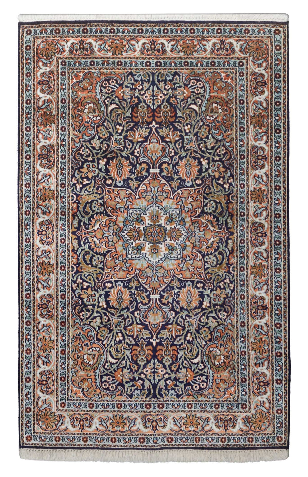 Kaschmir Teppich aus merzerisierter Baumwolle | 154 cm x 97 cm | Nr. Z-4629