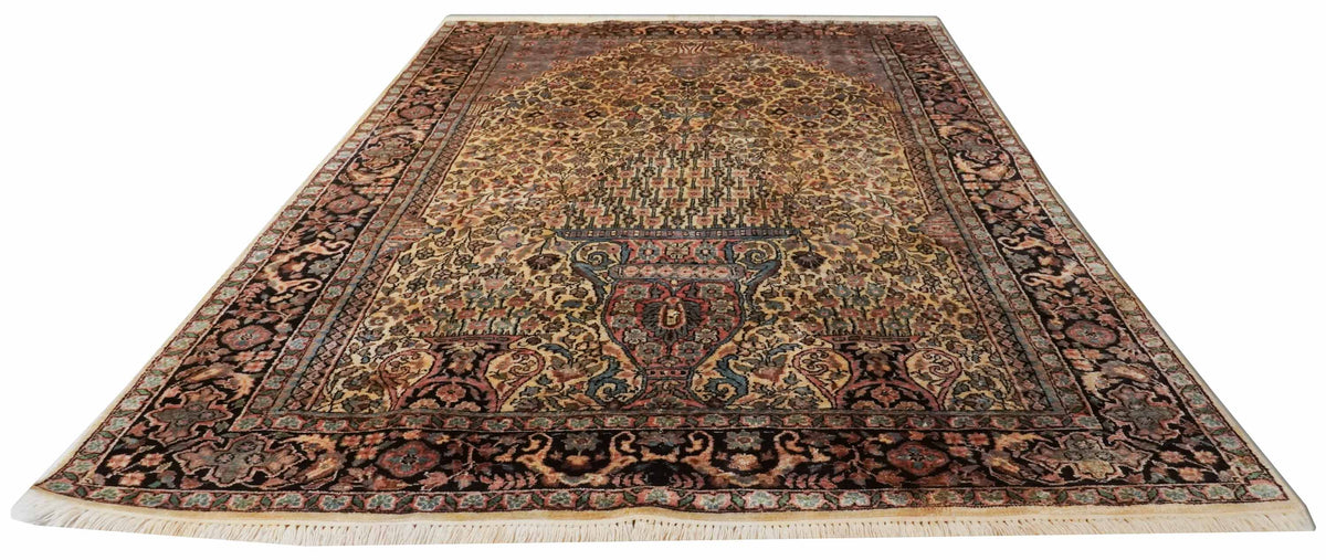 Kaschmir Teppich aus reiner Seide | 195 cm x 118 cm | Nr. Z-4640