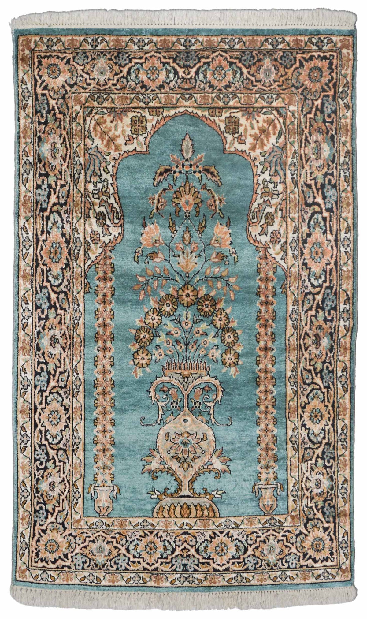 Kaschmir Teppich aus reiner Seide | 160 cm x 91 cm | Nr. Z-4641