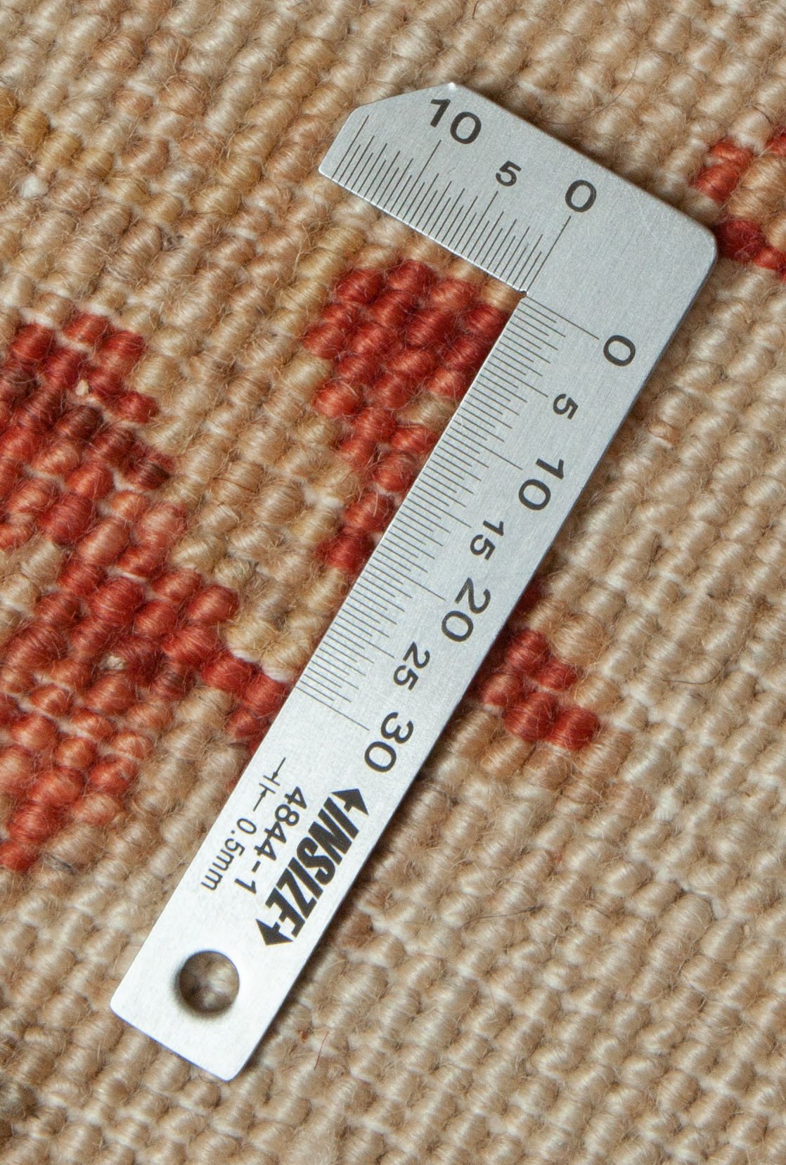 Eine Fotoaufnahme eines Mahal Teppichs.