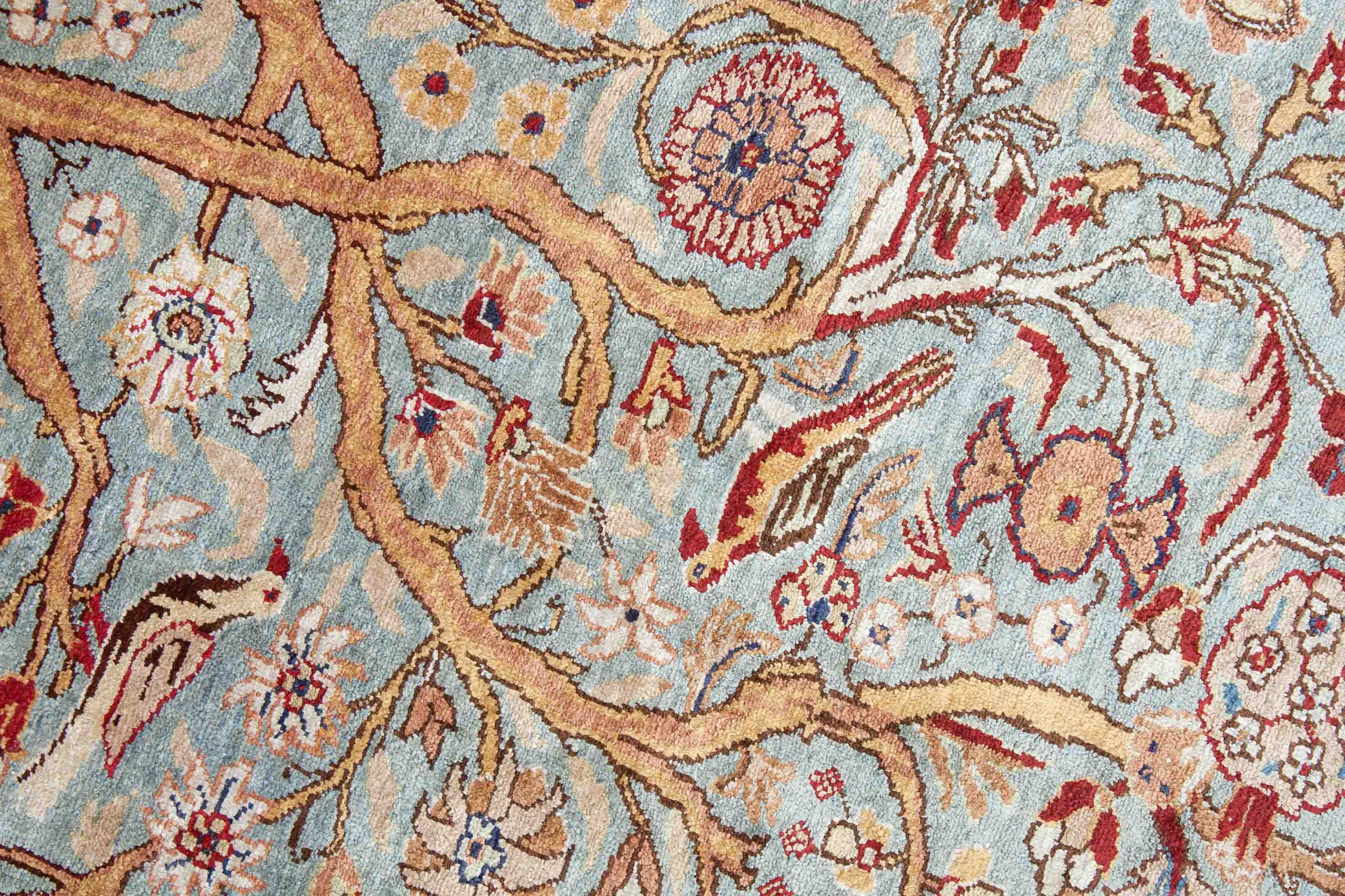 Bild vom Alter Hereke aus reiner Seide mit Goldfäden Teppich - 2