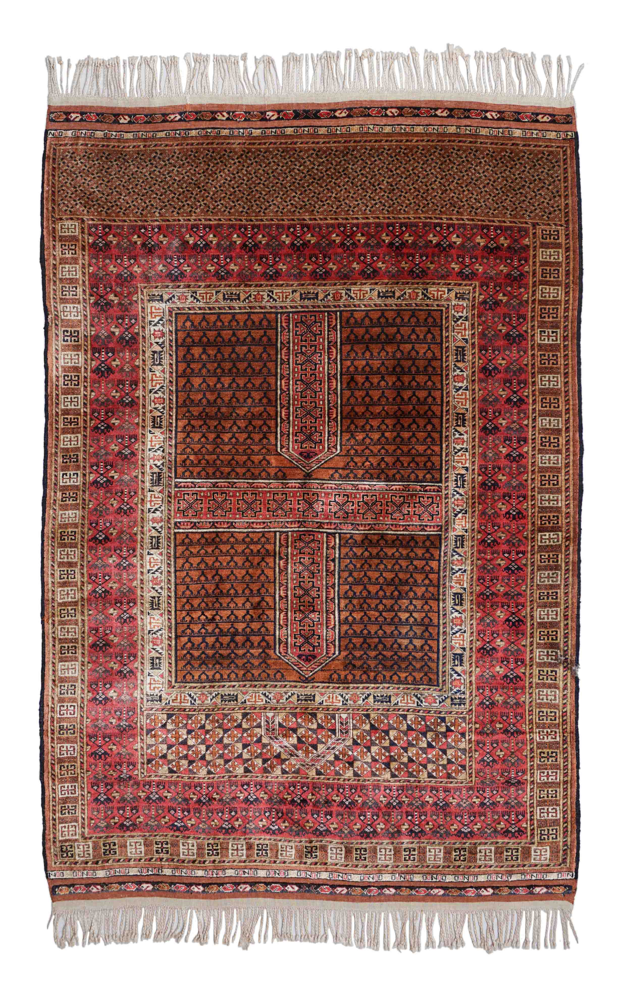 Alter Turkmenischer Teppich aus reiner Seide | 180 cm x 122 cm | Nr. 19587