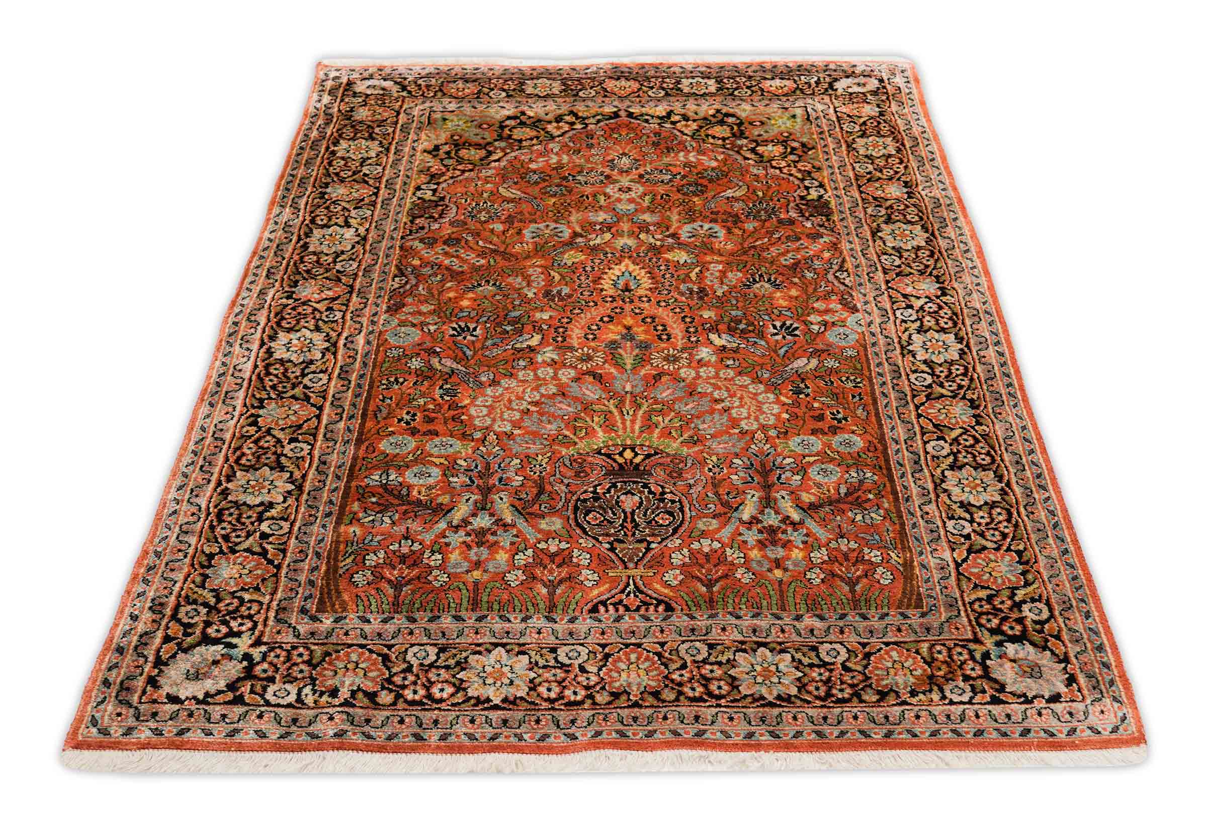 Kaschmir Teppich aus reiner Seide | 152 cm x 89 cm | Nr. 20726