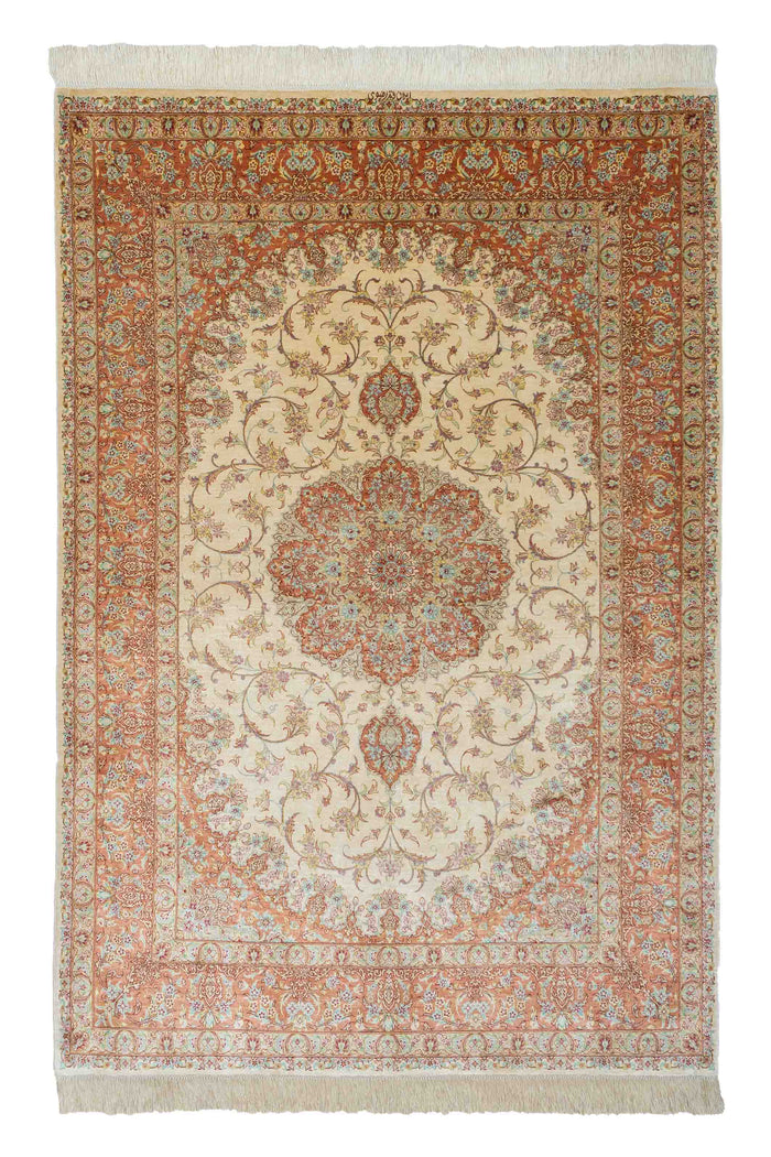 Ghom aus reiner Seide | 196 cm x 133 cm | Nr. 251504
