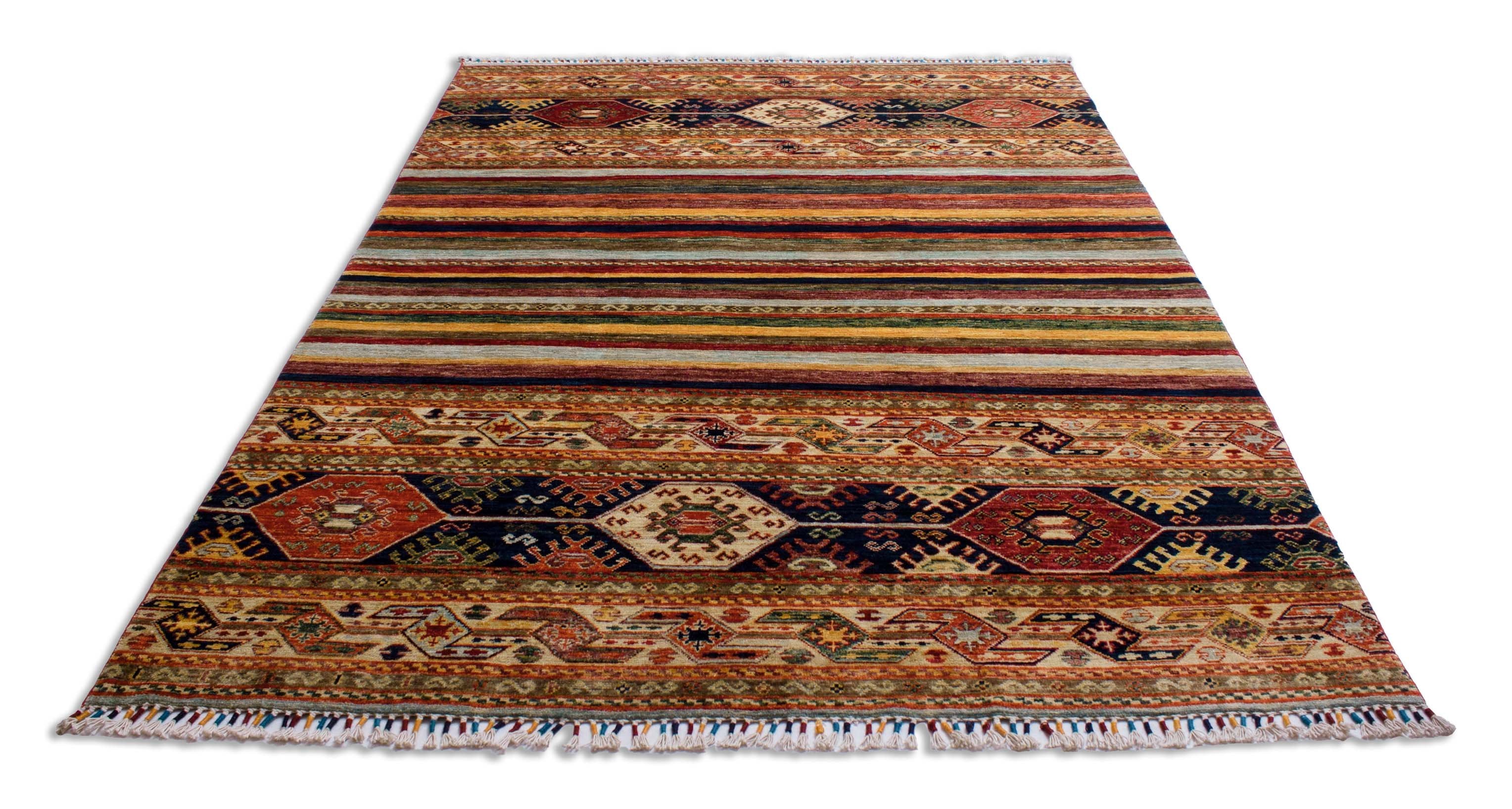 Eine Fotoaufnahme eines Oxiana Teppichs.