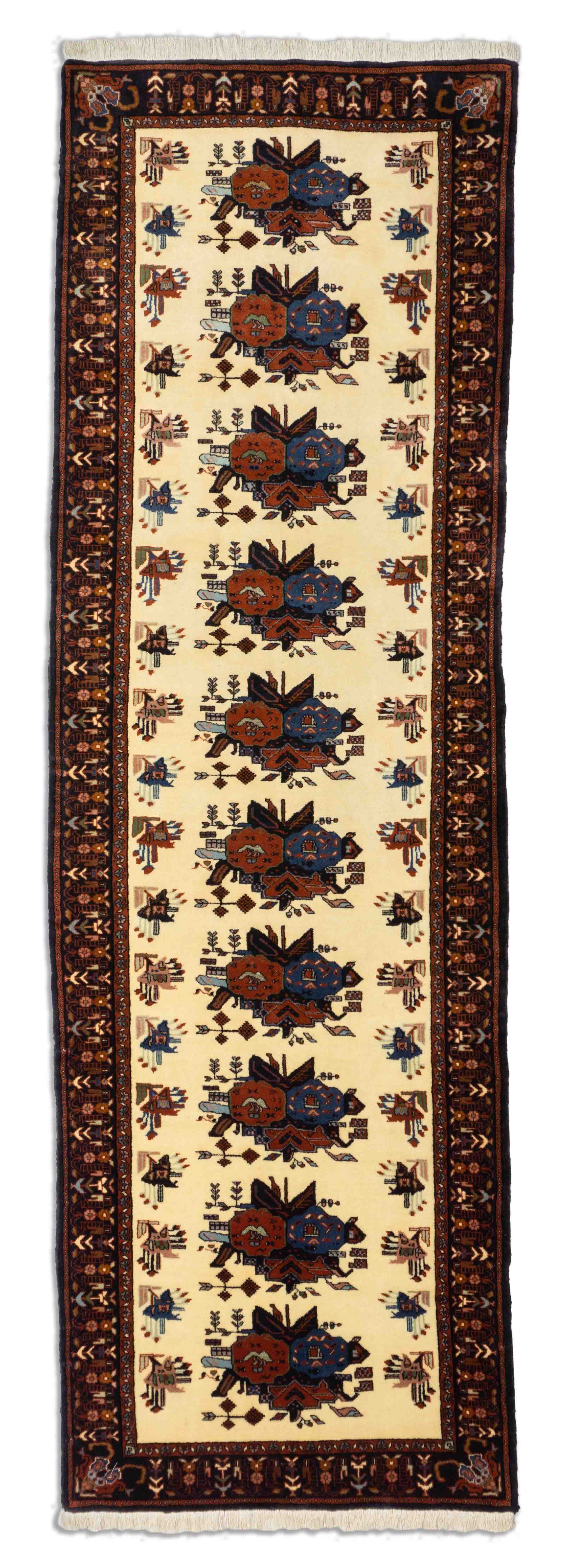 Eine Fotoaufnahme eines Sirjan Teppichs.