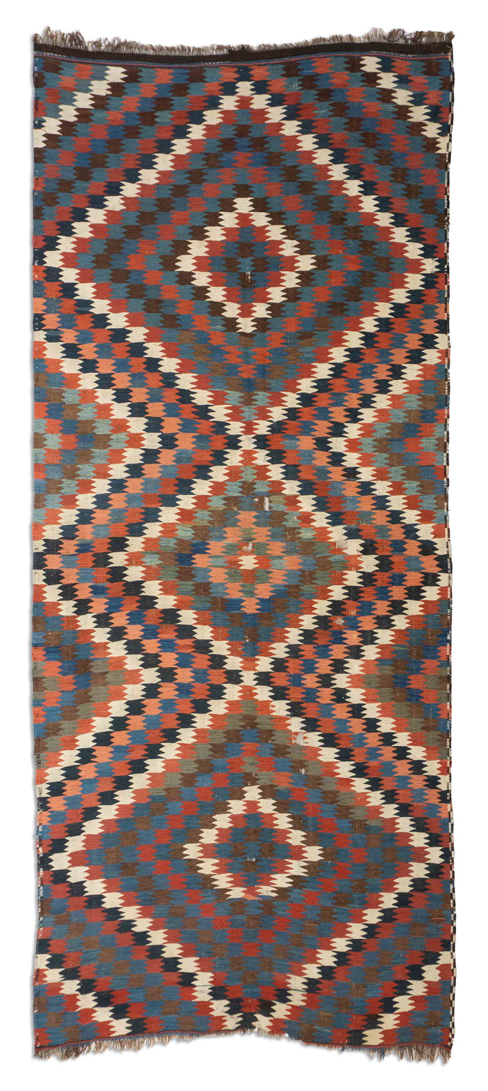 Alter Gharabagh Kelim | 412 cm x 170 cm | Nr. 8549