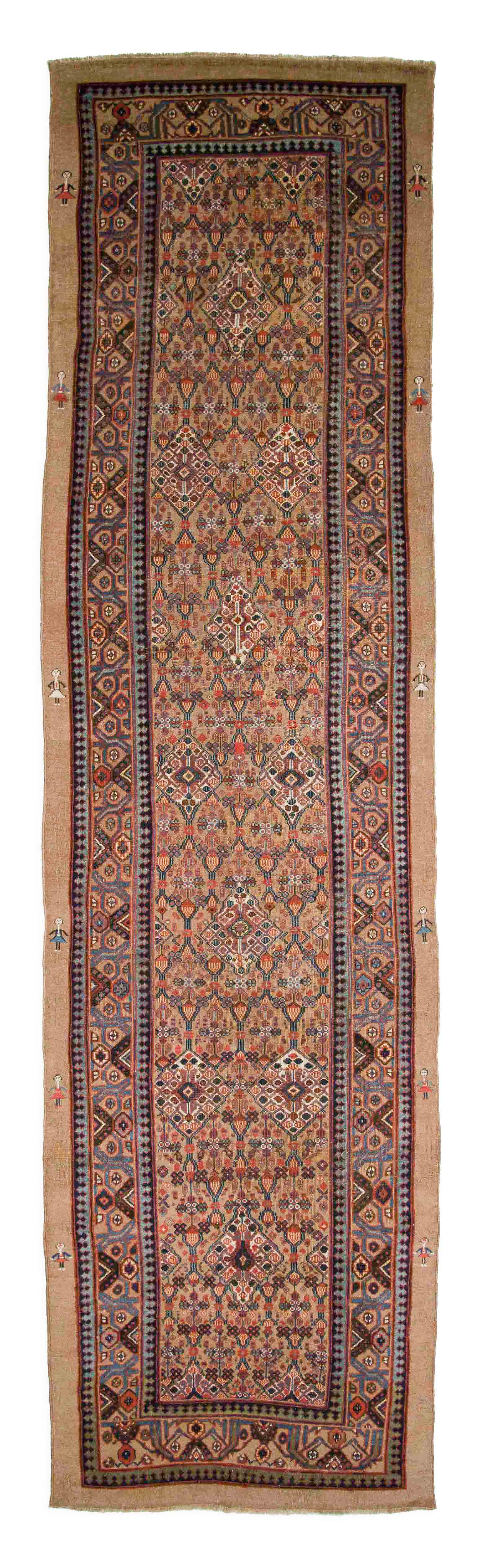 Eine Fotoaufnahme eines Hamadan Teppichs.