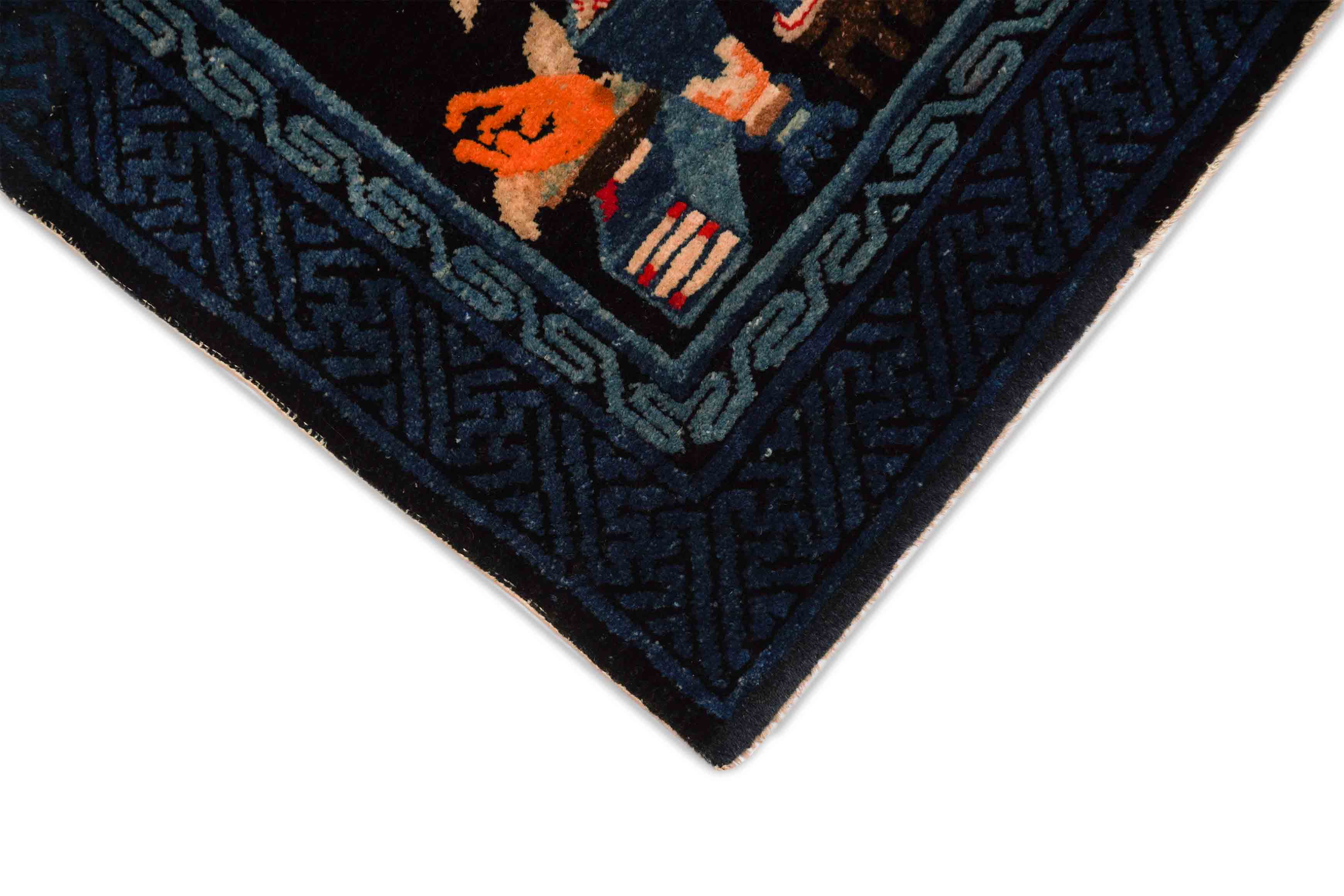 Antiker US Import China Teppich | 130 cm x 65 cm | Nr. Z-1220