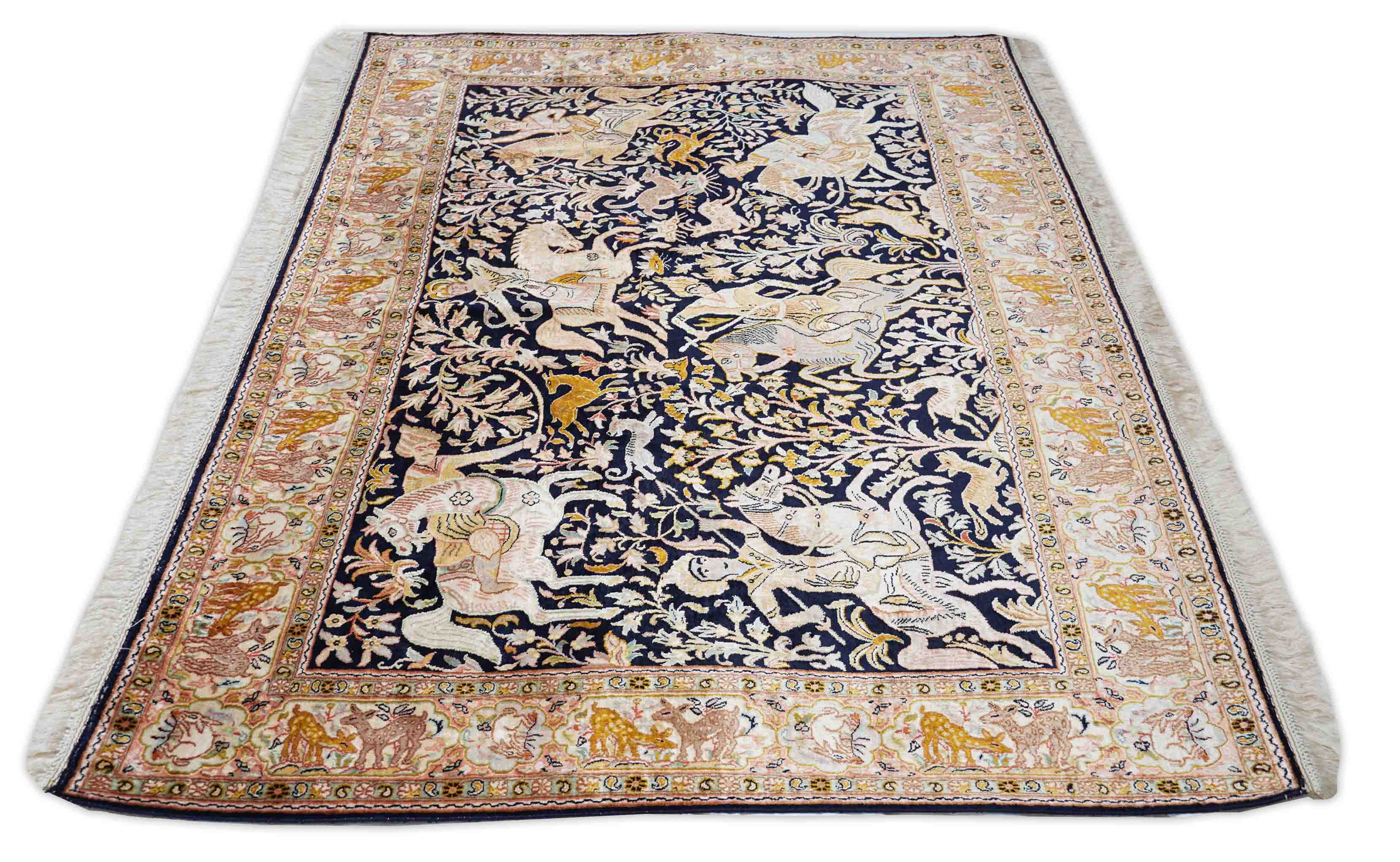 Kaschmir Teppich aus reiner Seide | 178 cm x 124 cm | Nr. Z-307