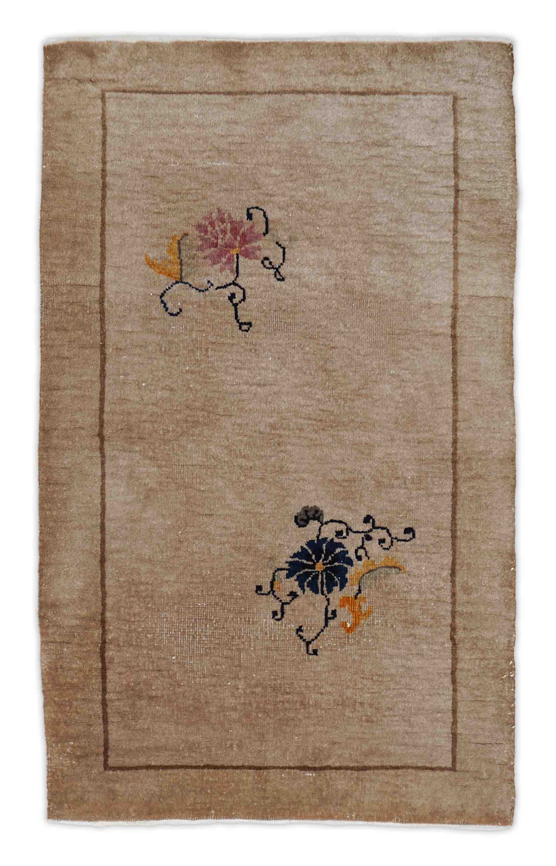 Antiker China Teppich | 123 cm x 77 cm | Nr. Z-589